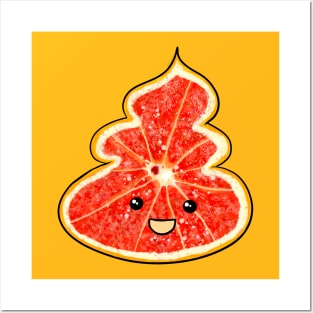 Cute Grapefruit Poop Posters and Art